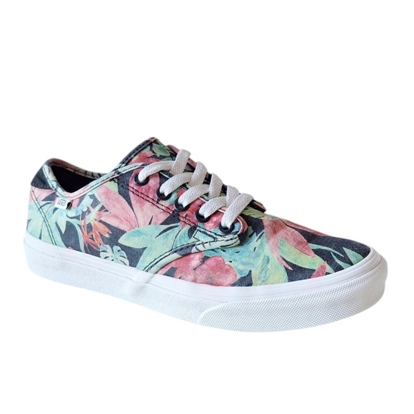 Vans Camden Tropical Palm Floral Sneakers Casual Skater Streetwear Y2K 90s - Picture 1 of 8